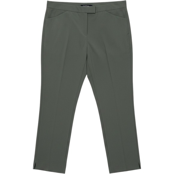 Lafayette 148 New York Pants - Lafayette 148 New York Irving Pants Women 14 Green Virgin Wool Ankle Trousers